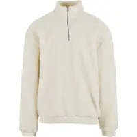 Urban Classics Oversized Teddy Halv Lynlås Sweater