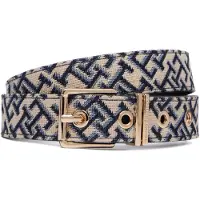 Tommy Hilfiger Bælte 'Double Keeper Buckle' kit / marin / opal / guld