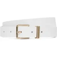 Tommy Hilfiger Bælte 'Buckle Logo Keeper' uldhvid
