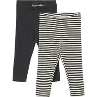 Wheat Leggings - 2-pak - Rib - Jules - Navy Rib Stripe - - 1½ år (86) - Leggings