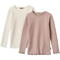 Wheat Bluser - Rib - 2-pak - Ida - Rose Powder - - 3 år (98) - Bluse