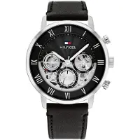 Tommy Hilfiger Herreur 1710565 Multifunction Sort/Læder Ø44 mm