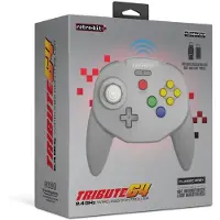Retro-Bit Tribute64 2.4GHz Wireless Controller - Grey - Wireless Controller - Nintendo 64