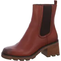 Caprice Bootie, brown, made of Leather with Block heel, Size 40