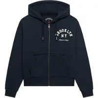 Superdry Sweatjakke 'ATH ESS' marin / hvid