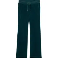 Superdry Superdrytil kvinder. W7011203A Joggerbukser i velour med bredt ben, grøn (L), Casual, Bomuld