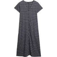 Superdry Superdrytil kvinder. W8011860A Kortærmet midi-strikket kjole navy (M), Casual, Bomuld, Korte ærmer, Blå