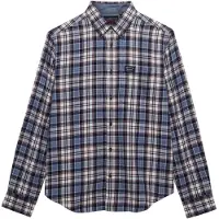 Superdry Superdrytil mænd. M4011047A Skjorte i lumberjack-stil med blå og rød ternet mønster (XXL), Casual, Bomuld, Lange ærmer