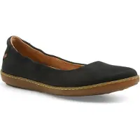 El naturalista El Naturalistatil kvinder. 253002010005_001 Læder ballerina sko N5300 Coral sort (38), Fast, 1-3 cm, Ingen, Casual
