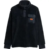 Superdry Superdrytil mænd. M2014258A Pullover High Pile Fleece Half Zip navy (S), Casual, Polyester, Blå