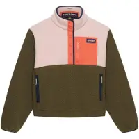 Superdry Superdrytil kvinder. W5012073A Grøn Colour Block Pull On fleecetrøje (L), Casual, Genanvendt polister
