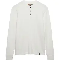 Superdry Superdrytil mænd. M6010903A Merchant Store Grandad T-shirt beige (XL), Hvid, Casual, Bomuld, Lange ærmer