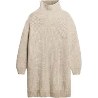 Superdry Superdrytil kvinder. W8011763A Chunky beige kjole (L), Casual, Akryl, Lange ærmer