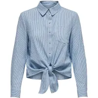 ONLY Bluse lyseblå / hvid
