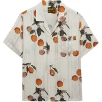 Superdry Superdrytil kvinder. W4010586A Beach Printet beige skjorte (XS), Casual, Bomuld, Korte ærmer