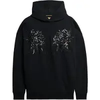 Superdry Superdrytil kvinder. W2012463A Sweatshirt Tattoo Embellish Oversize sort (L), Casual, Bomuld