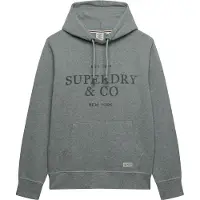 Superdry Superdrytil mænd. M2014538A 1954 Company Relaxed hættetrøje, grå (XXL), Casual, Bomuld
