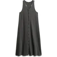 Superdry Superdrytil kvinder. W8011640A Sort strikket midi-strandkjole (XS), Casual, Bomuld, Uden ærmer/stropper