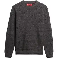 Superdry Superdrytil mænd. M6110681A Light Texture-jumper grå (XXL), Casual, Bomuld