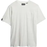 Superdry Superdrytil mænd. M1012096A Merchant Pocket-T-shirt i off-white (S), Hvid, Casual, Bomuld, Korte ærmer