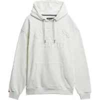 Superdry Superdrytil mænd. M2014391A Sweatshirt Athletic Emboss Oversized Hood hvid (S), Casual, Bomuld