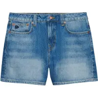 Superdry Superdrytil kvinder. W7110491A Shorts Mid Rise blå (28), Casual, Bomuld, Denim