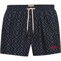 Superdry Superdrytil mænd. M3010262A Premium Printed 15 navy badedragt (L), Badetøj, Genanvendt polister, Blå