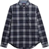 Superdry Superdrytil mænd. M4011047A Lumberjack skjorte blå (XL), Casual, Bomuld, Lange ærmer