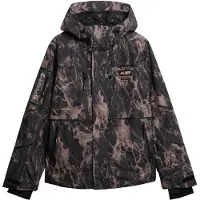 Superdry Superdrytil mænd. MS110190A Ski-skaljakke brun, sort (M), Casual, Sport, Sne, Genanvendt polister, Bæredygtig