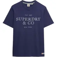 Superdry Superdrytil mænd. M1012392A T-shirt 1954 Company Relaxed navy (L), Casual, Bomuld, Korte ærmer, Blå