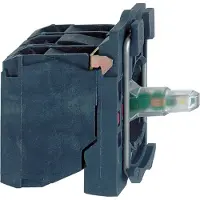 Schneider Electric Lampetrykskrop Med LED Hvid 1Sl+1Br 24V AC/DC ZB5AW0B15