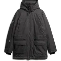 Superdry Superdrytil mænd. M5012049A Vatteret parka i tweed City grey (M), Casual, Grå, Genanvendt polister, Bæredygtig