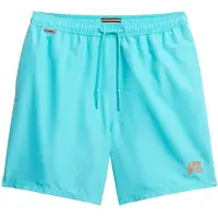 Superdry Superdrytil mænd. M3010256A Essential badedragt turkis (S), Badetøj, Genanvendt polister, Bæredygtig