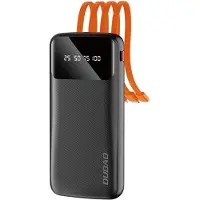 Dudao K6Pro Universal 10000mAh Power Bank with USB Cable USB Type C Lightning white (K6Pro-white) - 10000 mAh