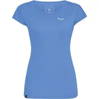 Salewa - Vandretøj dame - Puez Melange Dry W S/S Tee Morning Blue Melange til Unisex - Størrelse L - Blå