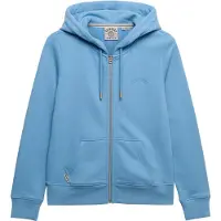 Superdry Superdrytil kvinder. W2012672A Essential Logo Ziphood HB sweatshirt blå (XXS), Casual, Bomuld