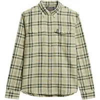 Superdry Merchant Linen Check Skjorte Med Lange ærmer