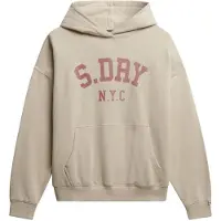 Superdry Superdrytil kvinder. W2012452A Athletic Essentials Relax sweatshirt i beige (L), Casual, Bomuld