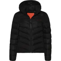 Superdry Superdrytil kvinder. W5011594A Vatteret jakke i mikrofiber med hætte (S), Sort, Casual, Genanvendt polister, Bæredygtig