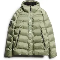 Superdry Superdrytil mænd. M5011902A Grafisk pufferfrakke grøn (S), Casual, Genanvendt polister, Bæredygtig