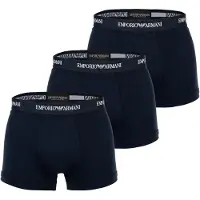 Emporio Armani Emporio Armanitil mænd. EM000259_AF14132 Sæt med 3 marineblå boxershorts (S), Sort, Afslappet, Syntetisk