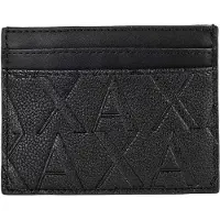 Armani Exchange A|X Armani Exchangetil mænd. XM000880AF12133UC001 ASV-kortholder med clips, sort (OSFA), Casual, Polyester
