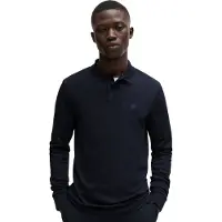 BOSS Slim-fit poloshirt i bomuldspiqué med stræk