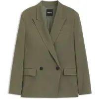 BOSS Regular fit blazer i nålestribet crepe med stræk