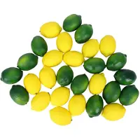 Typecat 28Pcs/Set Artificial Lemons and Limes Fake Fruits Decorative Faux Citrus Fruits Artificial Decorations for Home Kitchen