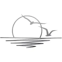 Typecat Sunrise Metal Wall Art, Sun and Seagulls Wall Decor, Metal Wall Decor, Abstract Sunset Home Decor, Minimalist Art