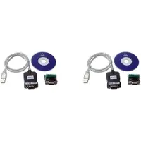 Melitt 2X USB 2.0 to RS485 -485 RS422 -422 DB9 COM Serial Port Device Converter Adapter Cable, Prolific PL2303