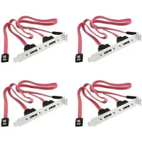 Melitt 4X Dual Port Serial ATA Cable to ESATA Bracket Adapter Cable