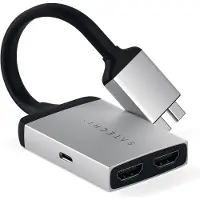 Satechi ST-TCDHAS - Videoadapter - HDMI hun til 24 pin USB-C han - 16 cm - sølv - 4K support
