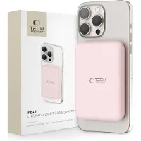 Tech-Protect LifeMag PB10 Power Bank with MagSafe 5000mAh 15W USB-C Port - Pink + USB-C Cable - 5000 mAh